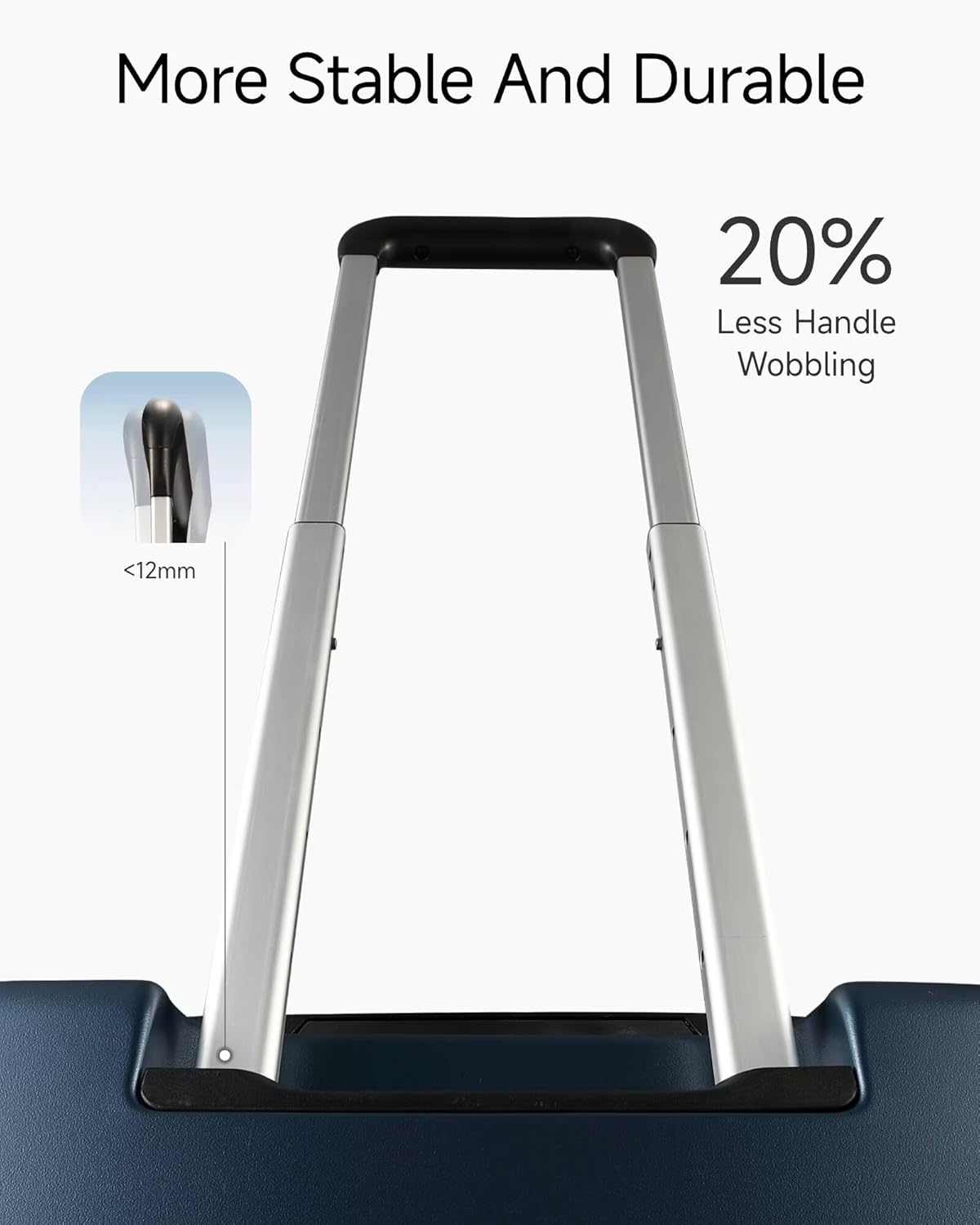 LUGGEX Carry On Luggage 22x14x9 Airline Approved, Expandable Polycarbonate Suitcase with Front Pocket (Charcoal Metallic, 20 Inch, 35L)