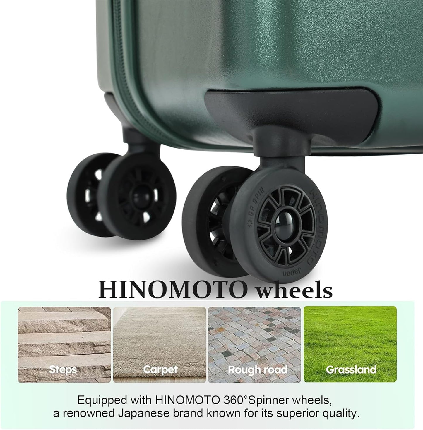 Carry On Luggage, 20 Inch Top Opening Aluminum Frame Lightweight Airline Approved ABS+PC Hard Shell Suitcases with Silent Wheels, TSA Lock, Front Pocket & Wet-dry Separated Six-piece Set