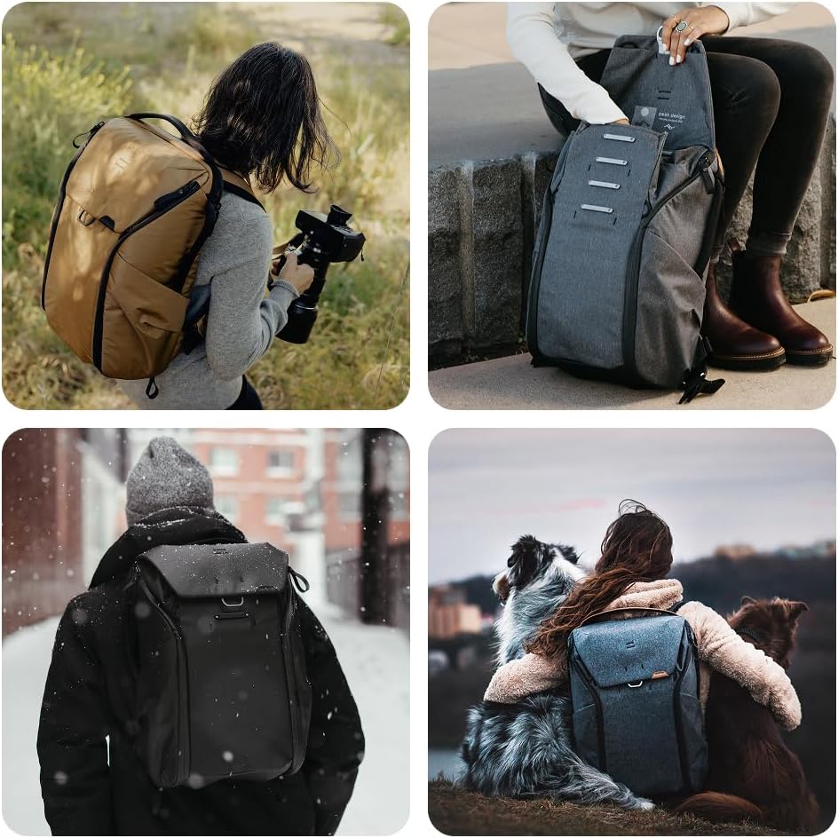 Peak Design Everyday Backpack 30L, Kelp, MagLatch Top, Dual Side Access, FlexFold Dividers, Fits 15" or 16" Laptop, For Camera Carry, Daily Commutes or Travel, Versatile Backpack for Men and Women