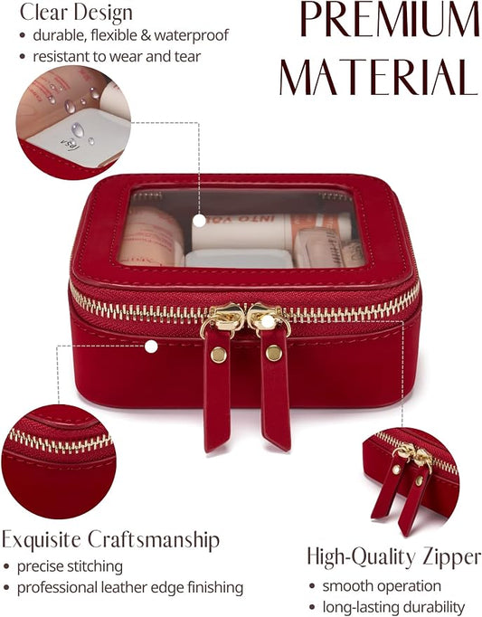 Popvibe Clear Makeup Bag Travel Cosmetic Case Transparent Toiletry Bag - Image 2