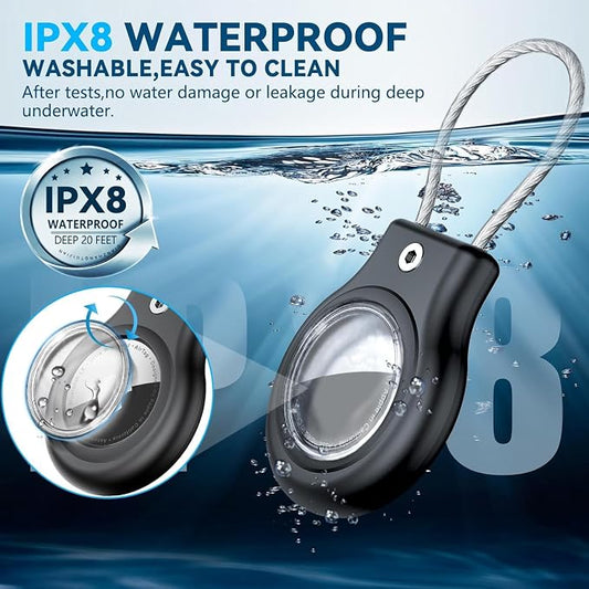 Waterproof Airtag Holder, 4 Pack Airtag Keychain - Image 2