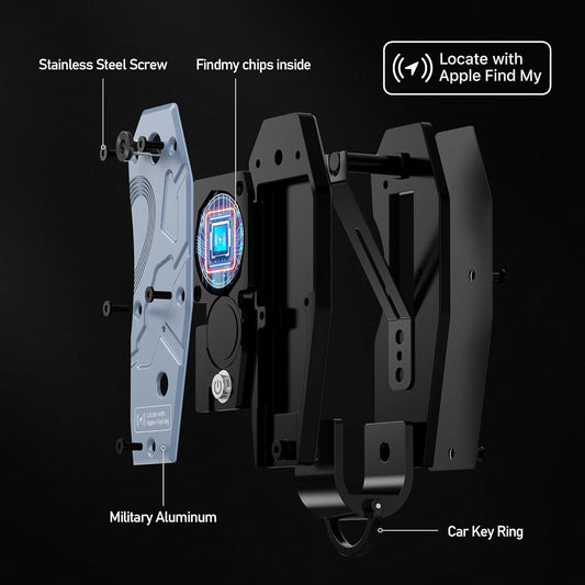 Air Keychain, Key Organizer Works with Apple Find My, Built-in airtag Chips, Holds 2-6 Keys, Car Key Chains with GPS Tracker, Key Finder, Minimalist Key Holder for Men and Women, (iOS Only) (Blue)