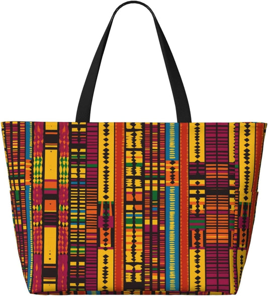 Beach Bag for Women Beach Tote Bag Waterproof Sandproof Large Bags with Zipper Big Capacity for Vacation Travel