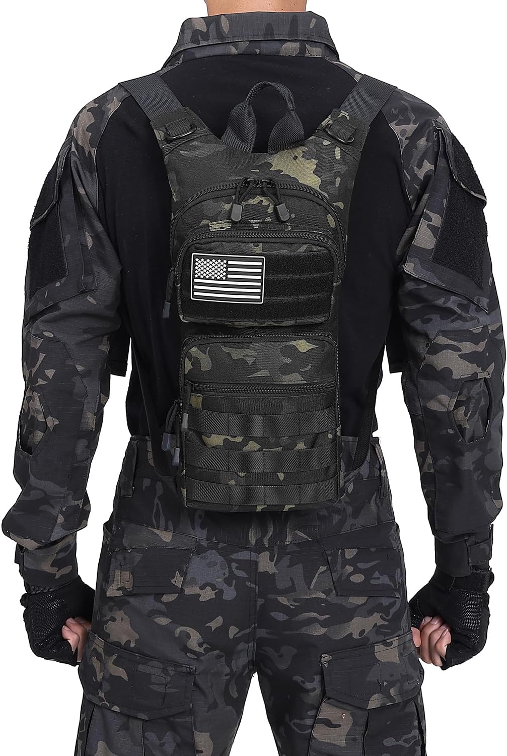 ATBP Insulated Water Hydration Pack Bag with 3L TPU Bladder Tactical Molle Hydration Backpack for Hiking Cycling Running