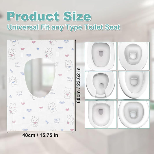 100 Pack Toilet Seat Covers Disposable, Portable Toilet Seat Cover for Travel Waterproof Potty Covers for Toddler(Individually Wrapped)