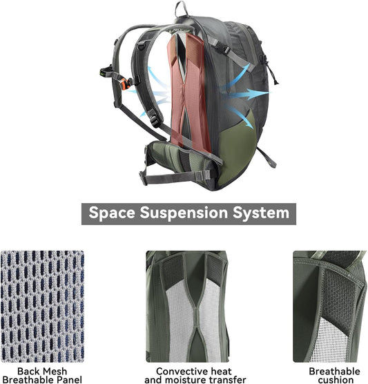 KAILAS Q-WIND II 28L Hiking Daypack Waterproof Lightweight Backpack with Rain Cover for Men Women Travel Outdoor