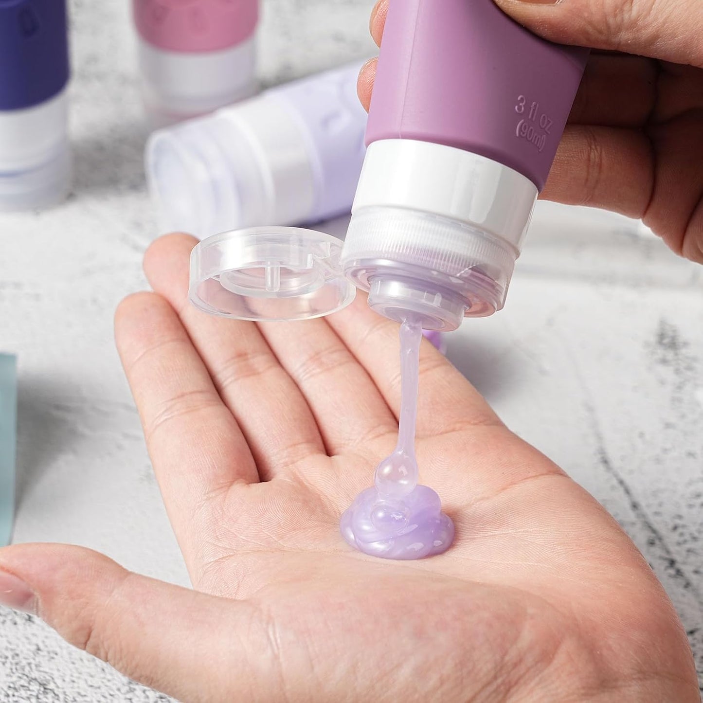 18 Pack travel Bottles for Toiletries, TSA Approved Silicone Travel Containers Leak Proof Refillable Travel Accessories for Shampoo Conditioner Lotion Body Wash(Multicolored I)