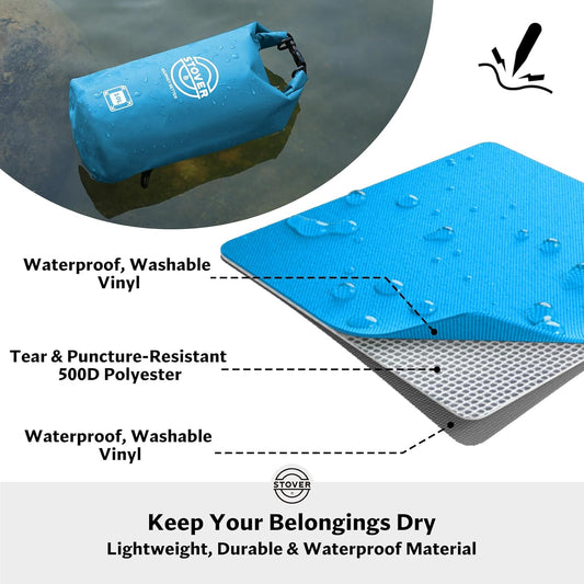 STOVER 5/10/25/30/40/55L Waterproof Backpack- Floating Dry Bag for Kayaking, Travel, Beach, Hiking, & Camping, Men/Women