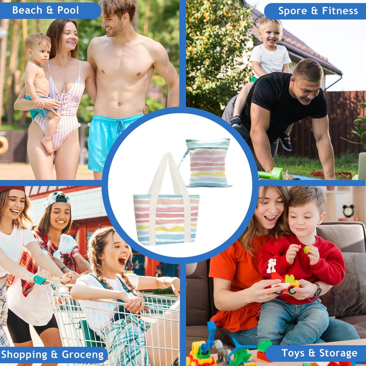 Beach Bags Wet Bag for Swimsuit Tote Bag for Friends Travel Gifts, Aloha Bags Waterproof Vacation Essential