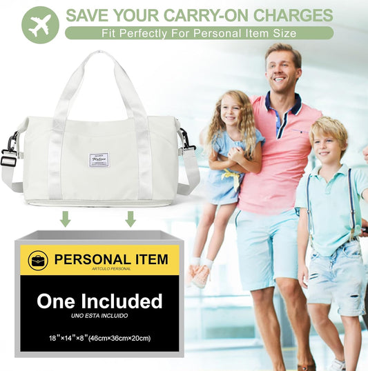 Travel Duffel Bag, Sports Tote Gym Bag, Shoulder Weekender Overnight Bag for Women