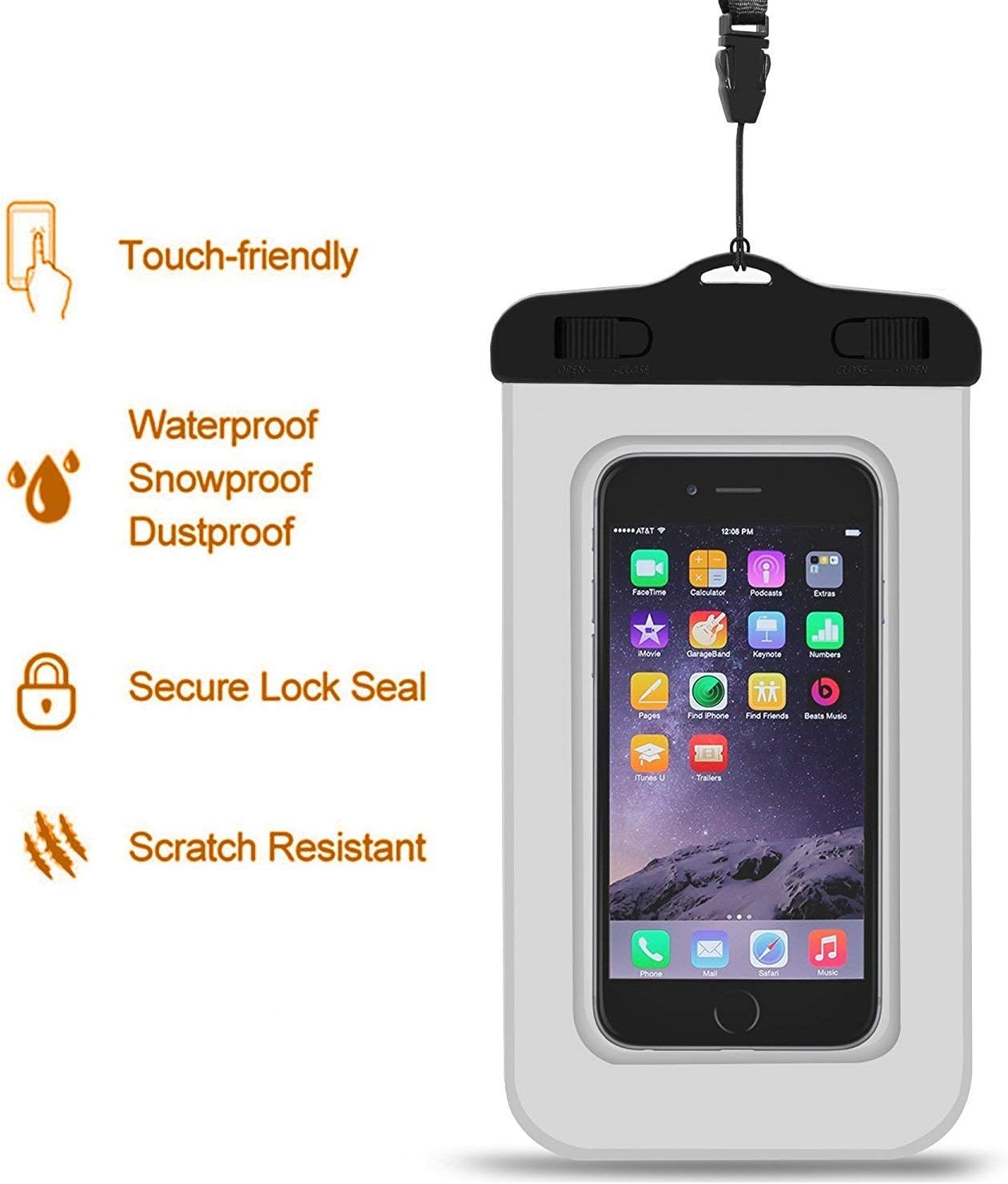 Unigear Dry Bag Waterproof, 2L/5L/10L/20L/30L/40L Floating and Lightweight Bags for Kayaking, Boating, Fishing, Swimming and Camping with Waterproof Phone Case