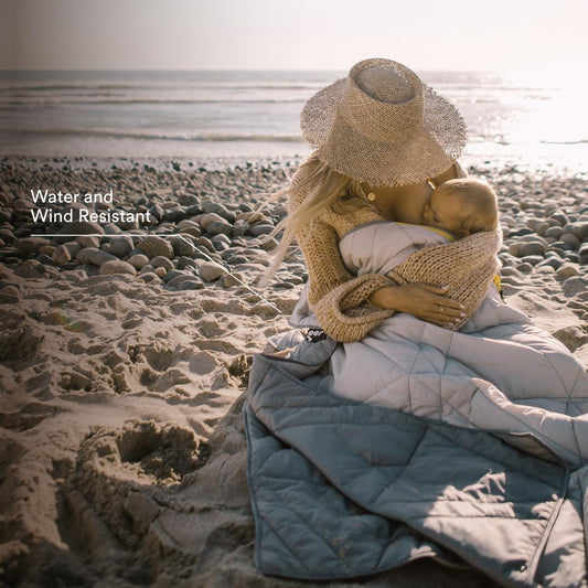 Veer Adventure Blanket - 100% Down Alternative Insulated Outdoor Puffy Blanket for Camping, Beach, Sports/Stadiums, Picnics, or Travel - Built-in Hand Pockets and Zipper Pillow Pocket - Child Size