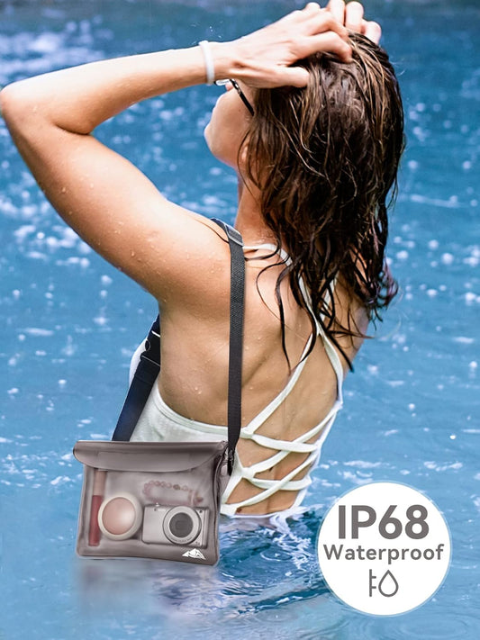 HEETA Waterproof Fanny Pack, Waterproof Pouch Dry Bag 2/3/4 Pack for Phone Passport Purse, Adjustable Waist Strap for Swimming Kayaking Boating Paddle Board Accessories Cruise Beach Camping Essentials