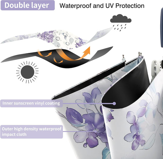 Color Coated Sun Umbrella UV Protection Compact Folding Windproof Parasols Travel Auto Open Close Shade Blocking UV