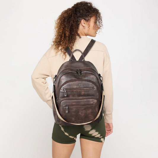 Backpack Purse for Women Laptop Backpack, Leather Travel Backpack Shoulder Bag Teacher College Daypack Work Handbag fits 14" Laptop-Coffee