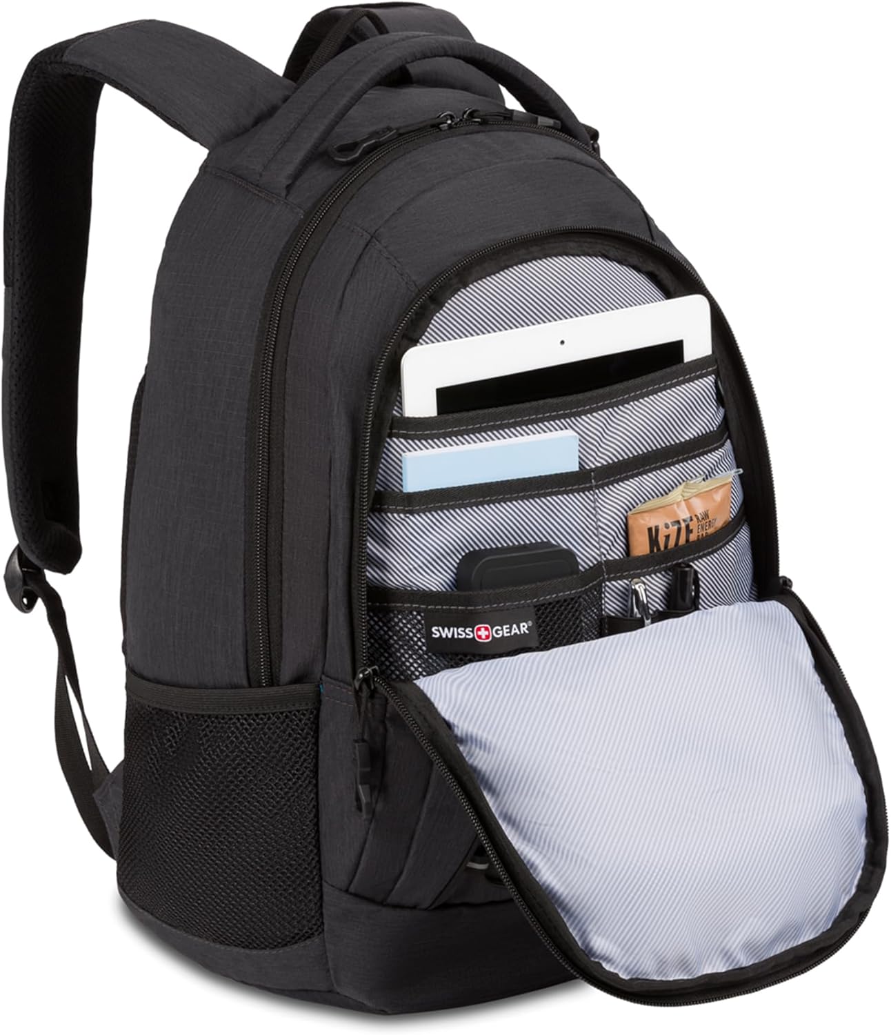 SwissGear 1186 Bungee Backpack, Grey (Laptop Version), 17.75 inch