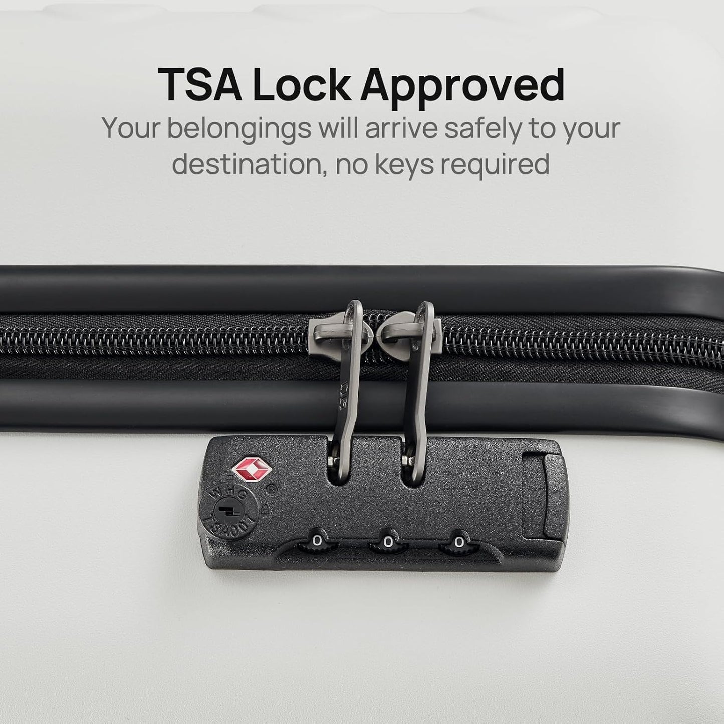 Carry on Luggage 22 X 14 X 9 Airline Approved, 20 Inch Luggage for 3-5 Days Travel, Double Spinner Wheels, 100% Hardshell PC, TSA Lock (05-Lily White (Basic), Checked 28-Inch)