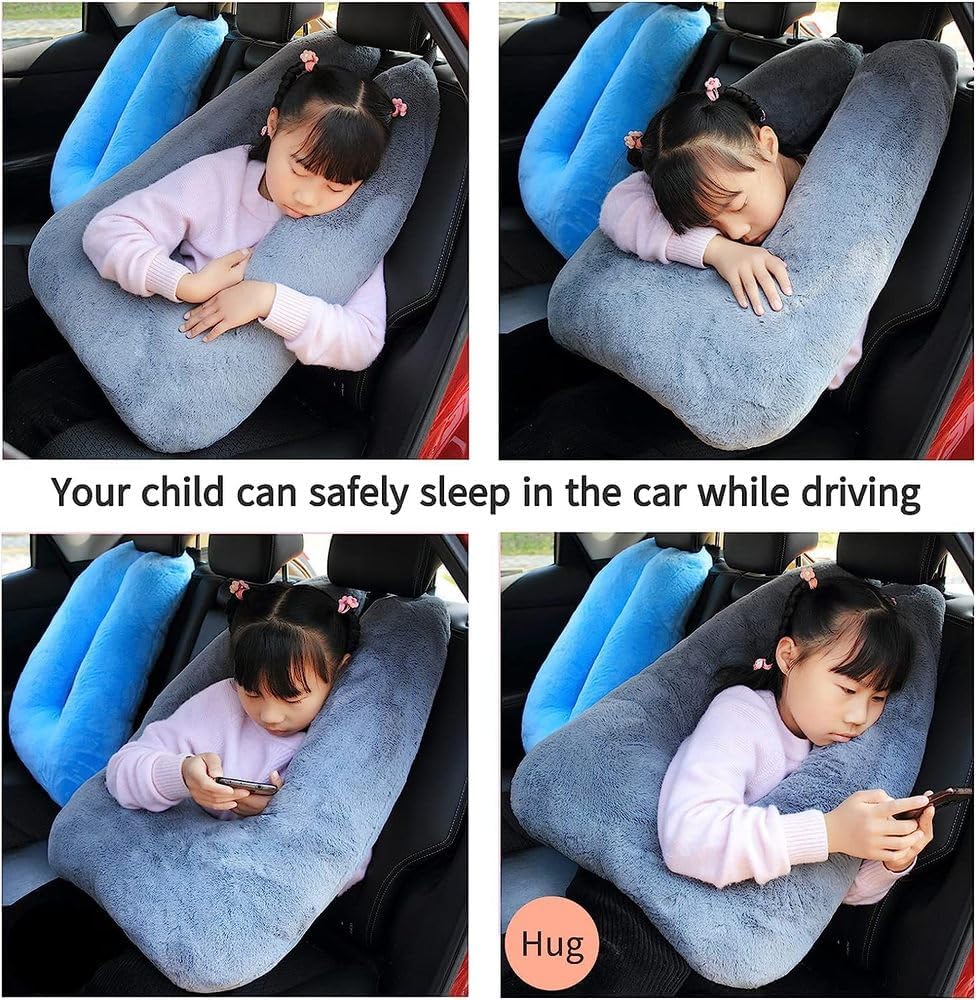 Travel Pillow Car Pillow Kid Car Sleeping The Sleeping Aid for Adults and Kids on Road Trips Kids Travel Pillow Black