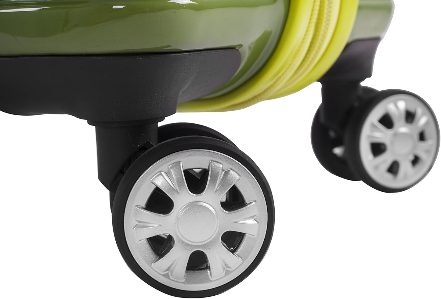 Rockland Melbourne Hardside Expandable Luggage with Spinner Wheels, 2TONEGREEN, 2 Piece (20/28)