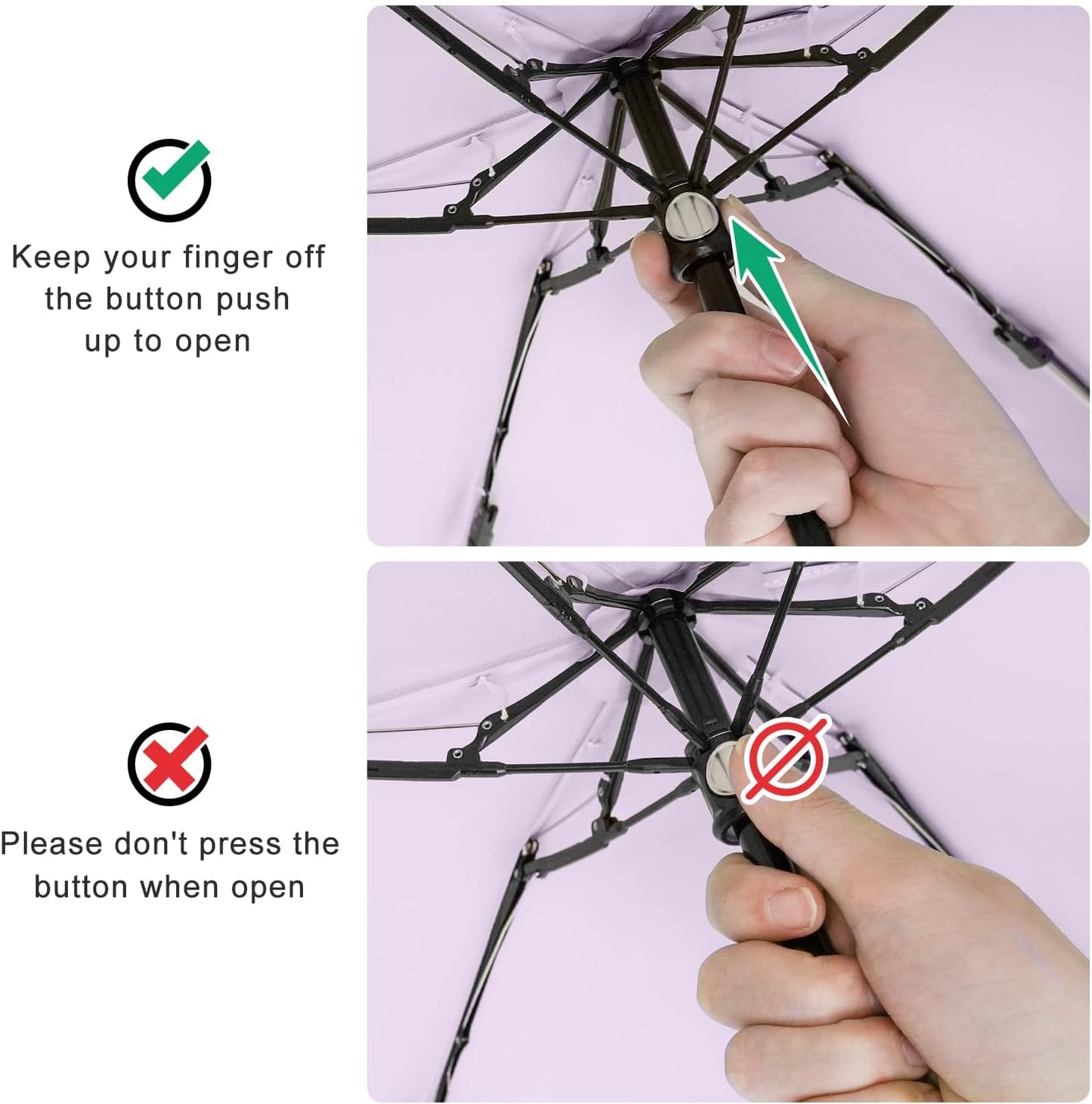 Mini Travel Umbrella - UPF 50+ Sun Protection Compact Manual Open Small Sun Umbrella