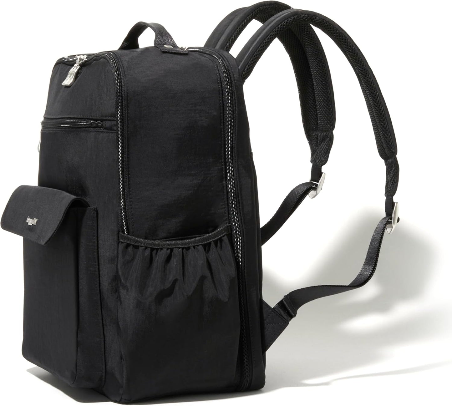 Baggallini Everyday Laptop Backpack - 11x15.5 Lightweight Water-Repellent Nylon Travel Bag w/Padded Laptop Sleeve & RFID