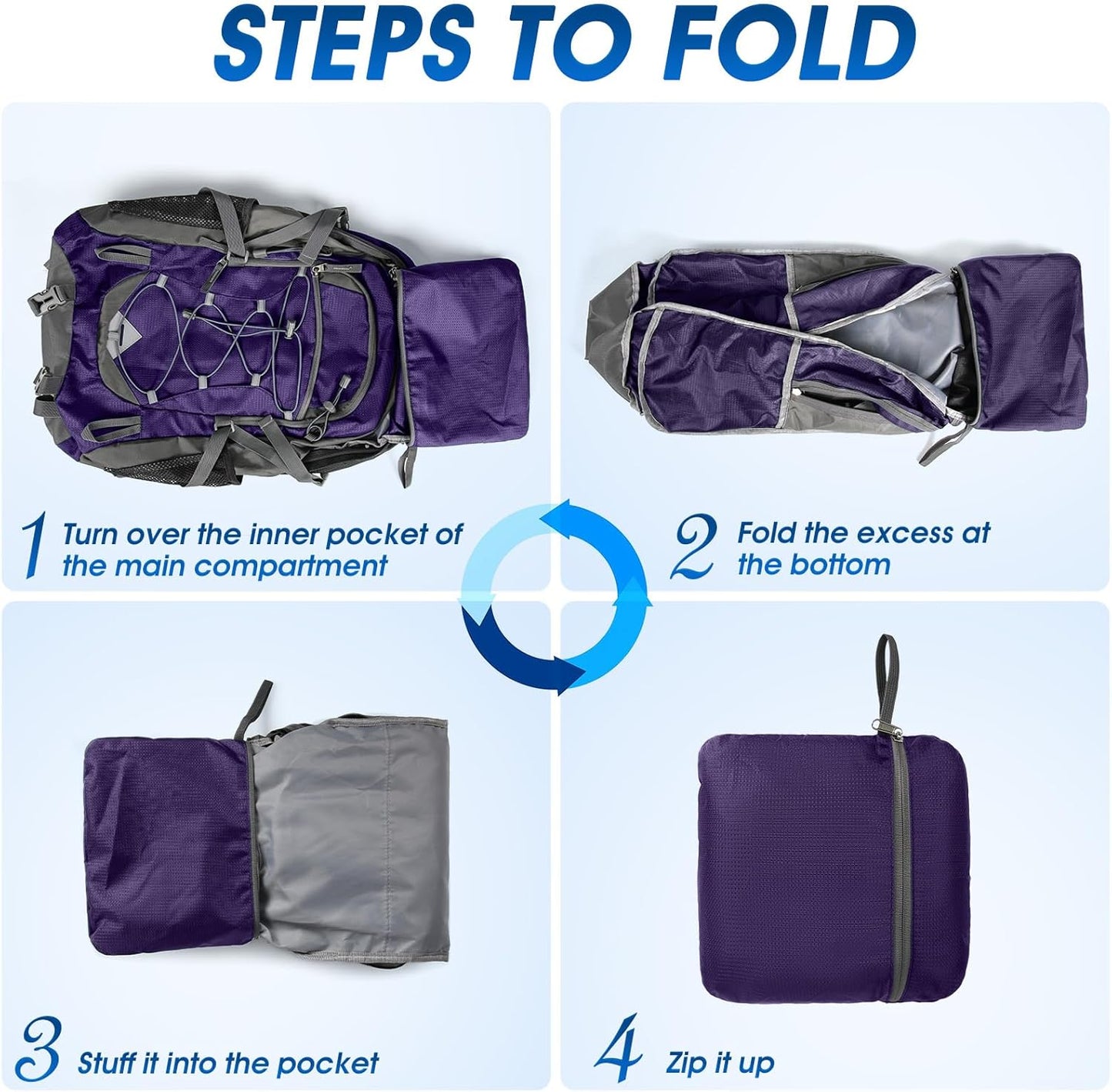 IGOLUMON Hiking Backpack 40L Packable Lightweight Camping Backpack Men Women Waterproof Hiking Daypack Outdoor Travel Daypack