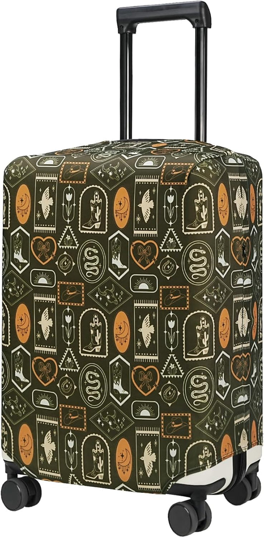 HYPER VENTURE Washable Luggage Cover - Fashion Suitcase Protector Fits 18-22 Inch Luggage (Wilderness Mark, S)