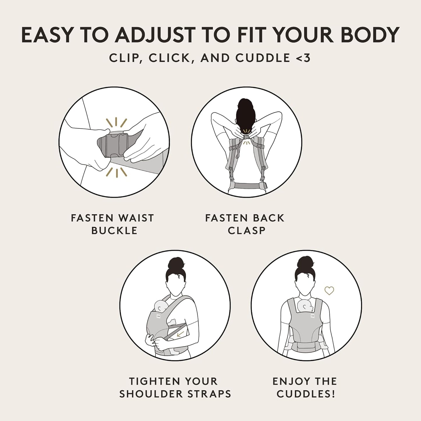 Baby Tula Explore Carriers - Breathable Baby Carrier Newborn to Toddler - Adjustable Toddler Carrier - Multiple Ergonomic Positions Front and Back - Ergonomic Fit for 7-45 lb - Hemp, Mariam