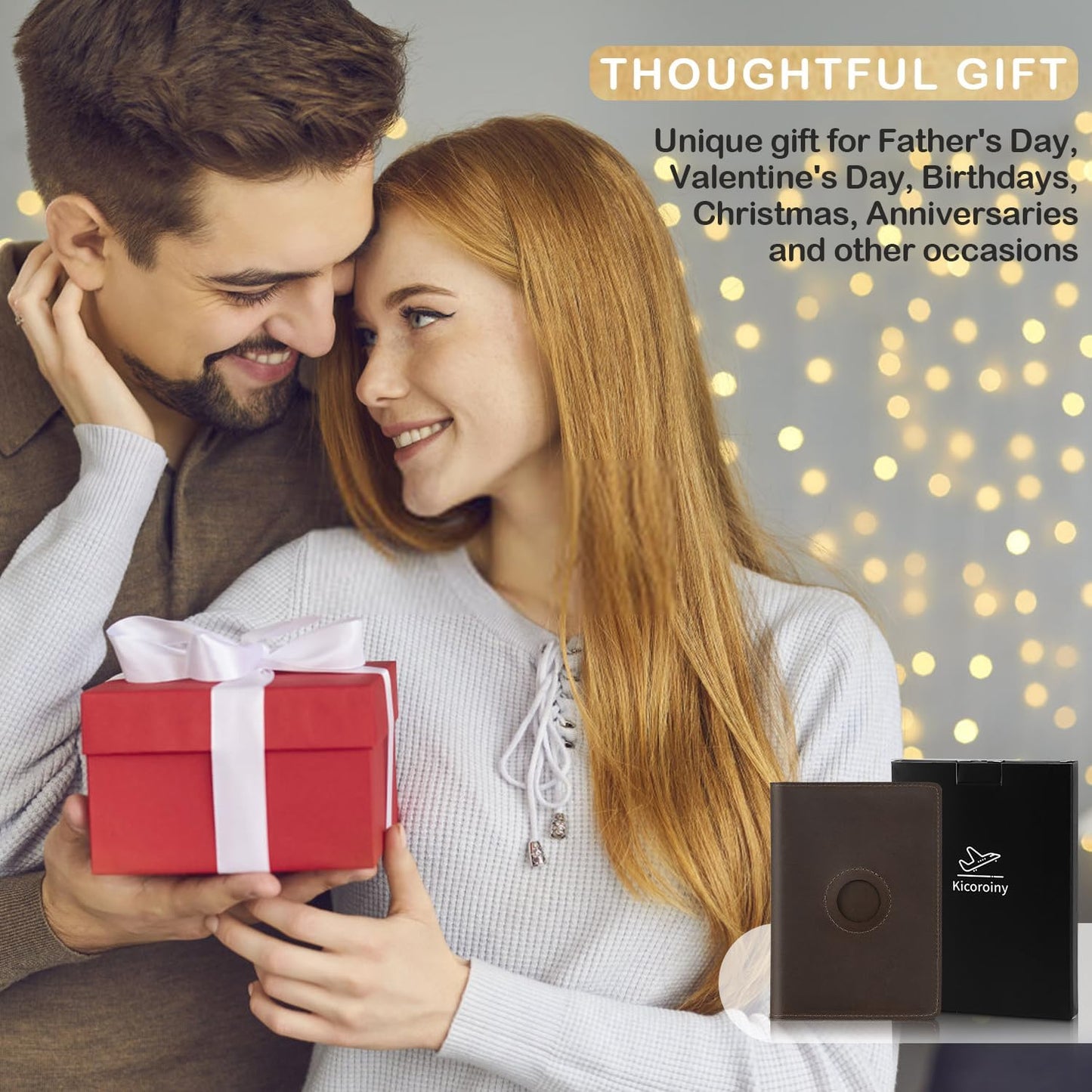 Airtag Passport Holder for Men and Women Travel, Real Leather Passport Wallet, Handmade Passport Cover Case with Airtag Slot, Travel Must Haves Essentials Accessories Birthday Gift(Crazy Horse,Coffee)