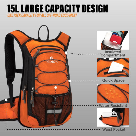 Hydration Pack Backpack with 3L Water Bladder for Men & Women, Hiking Daypack with Thermal Insulation | Running, Cycling, Camping, Skiing, Outdoor Activities