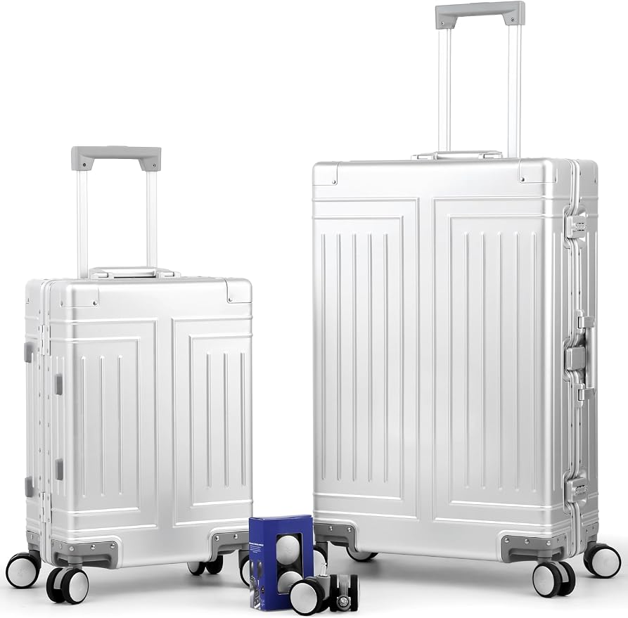 All Aluminum Magnesium Carry On Luggage,Cut from Whole Aluminum Sheet,22x14x9 - Image 8