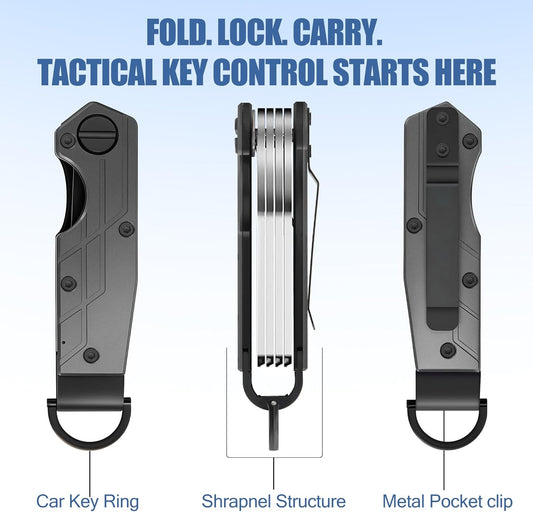 Key Organizer for Men Compact Key Holder Minimalist Key Case Metal Key Chain Key Holder for Keychain Secures 2-5 Keys