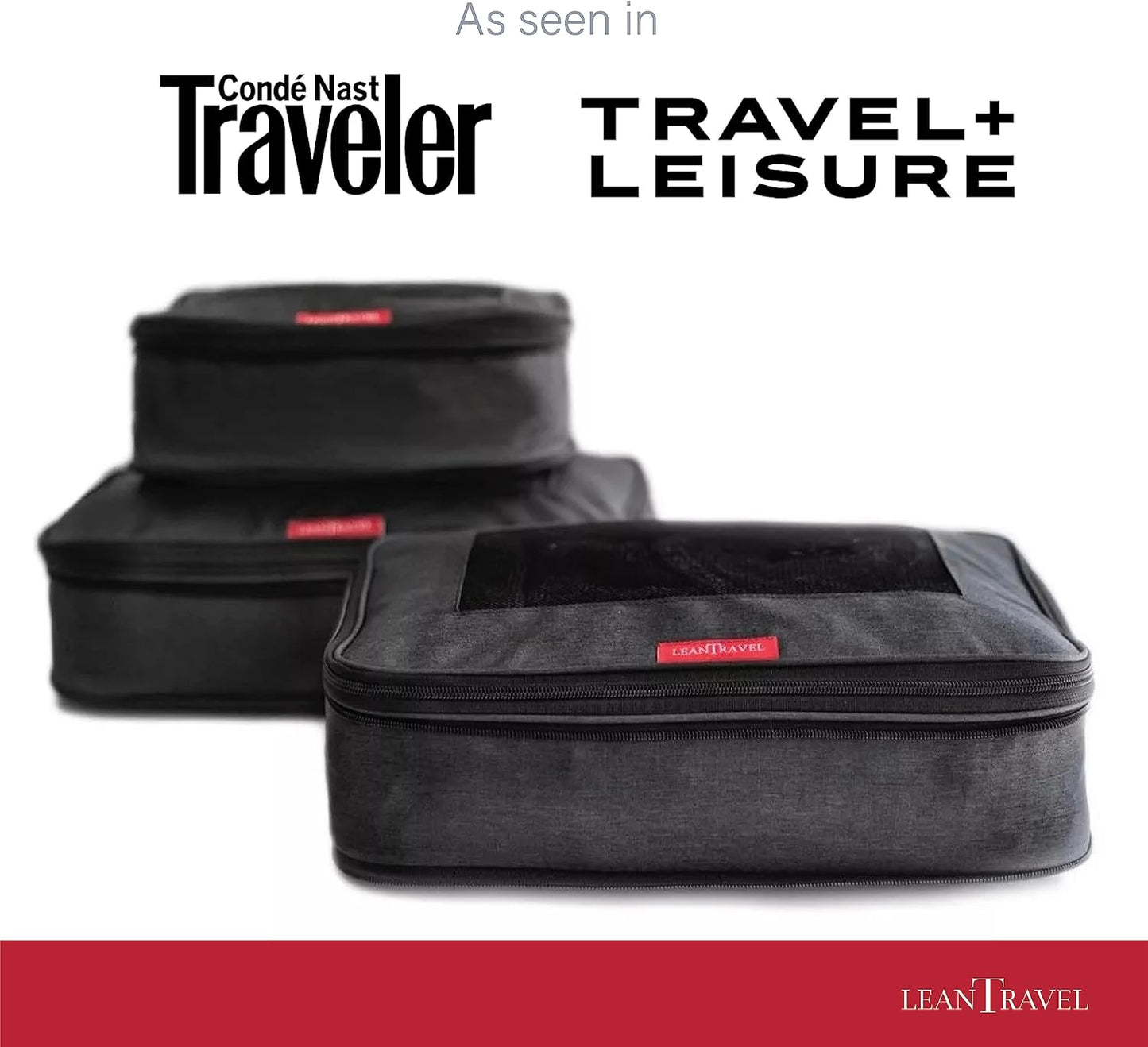 Compression Packing Cubes for Travel Organizers with Double Zipper, LeanTravel