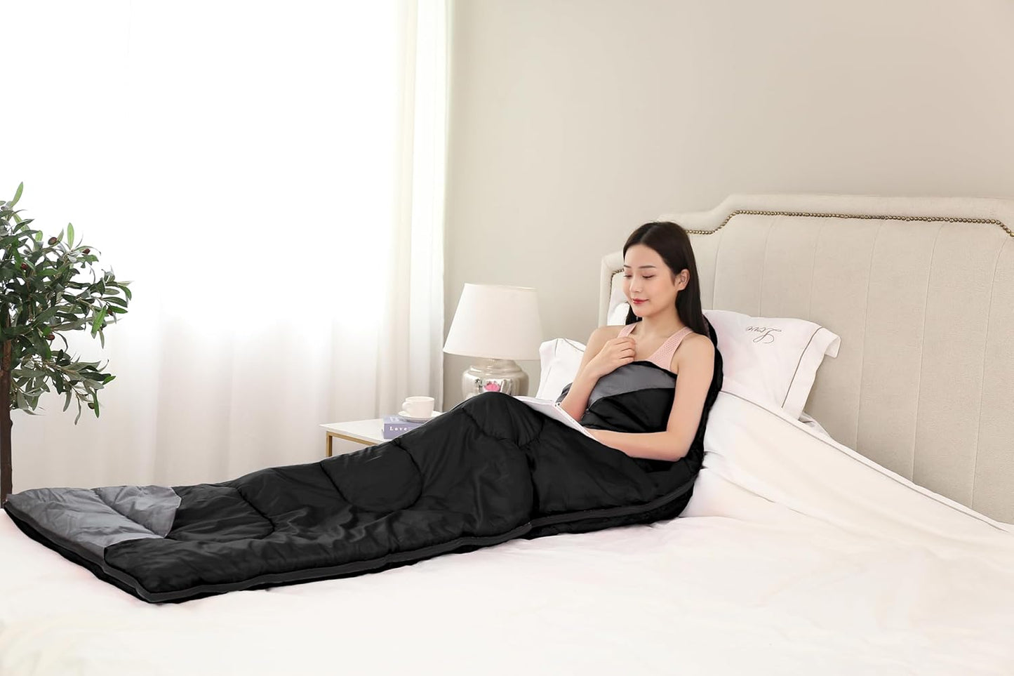 tuphen- Sleeping Bags for Adults Kids Boys Girls Backpacking Hiking Camping Microfiber Liner, Cold Warm Weather 4 Seasons Indoor Outdoor Use, Lightweight & Waterproof