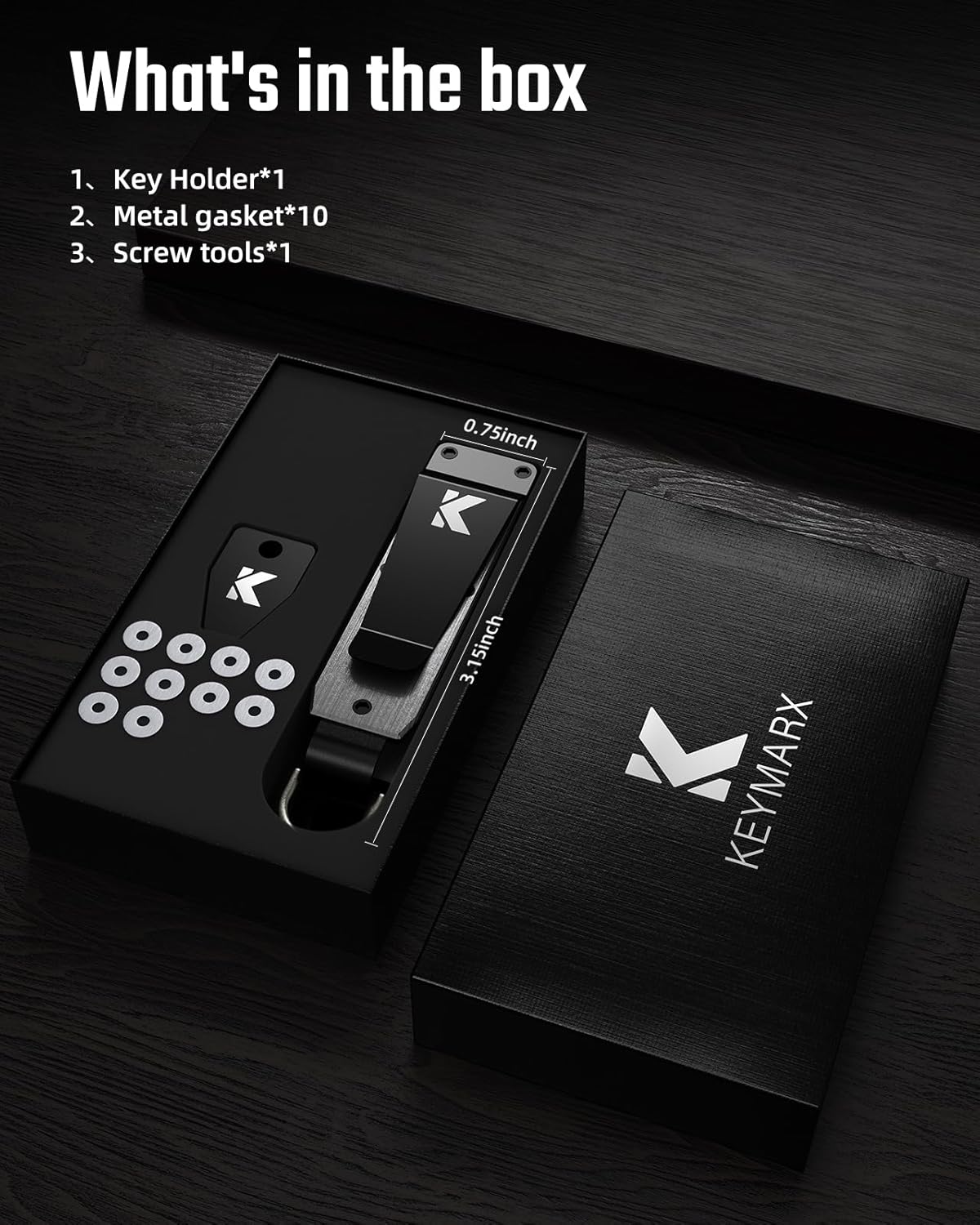 Key Organizer for Men Compact Key Holder Minimalist Key Case Metal Key Chain Key Holder for Keychain Secures 2-5 Keys