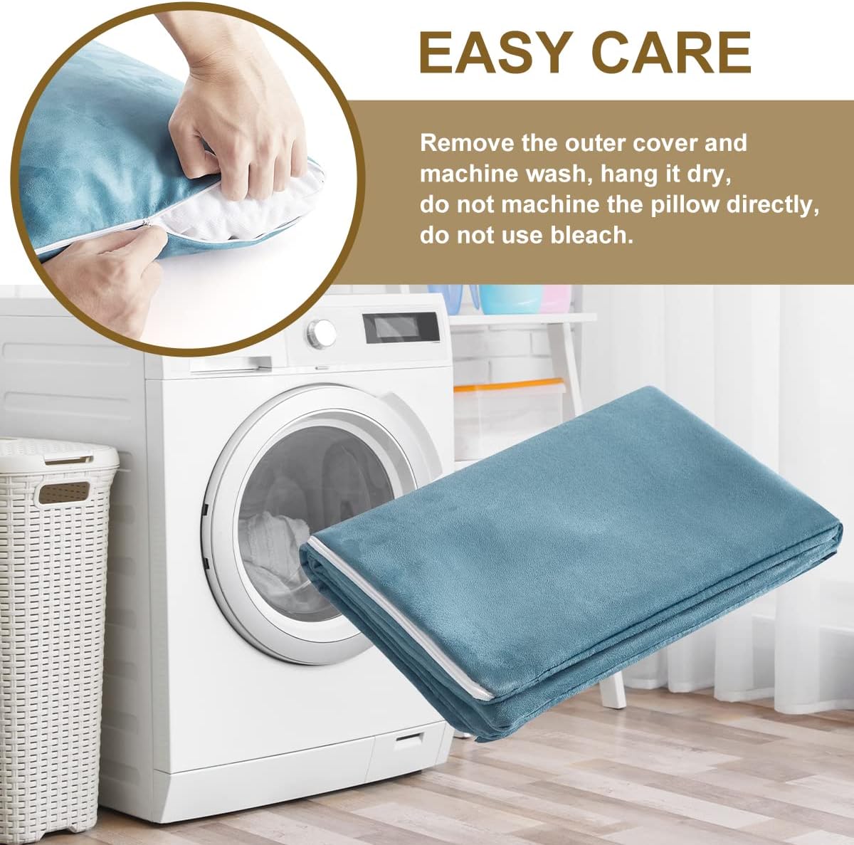 Ivellow Memory Foam Travel Pillow Compressible Camping Pillow for Sleeping Shredded Memory Foam Pillow Compact Firm Supportive Travel Pillow for Adults Kids Outdoor Hiking Essential Gear Blue-M