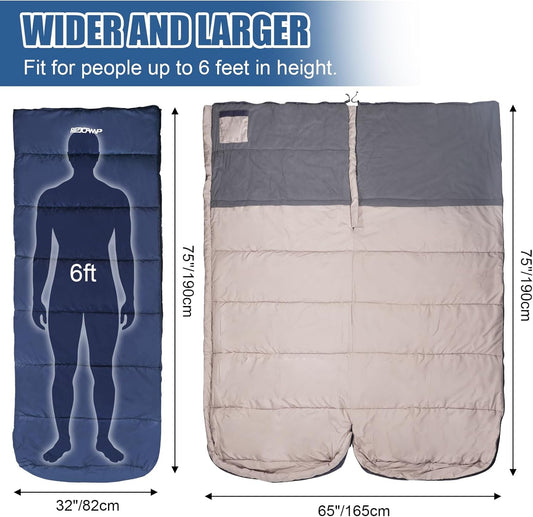 REDCAMP Sleeping Bags for Adults, Fleece Warm Sleeping Bag 3-4 Season Comfortable for Hiking Traveling & Outdoor Activities