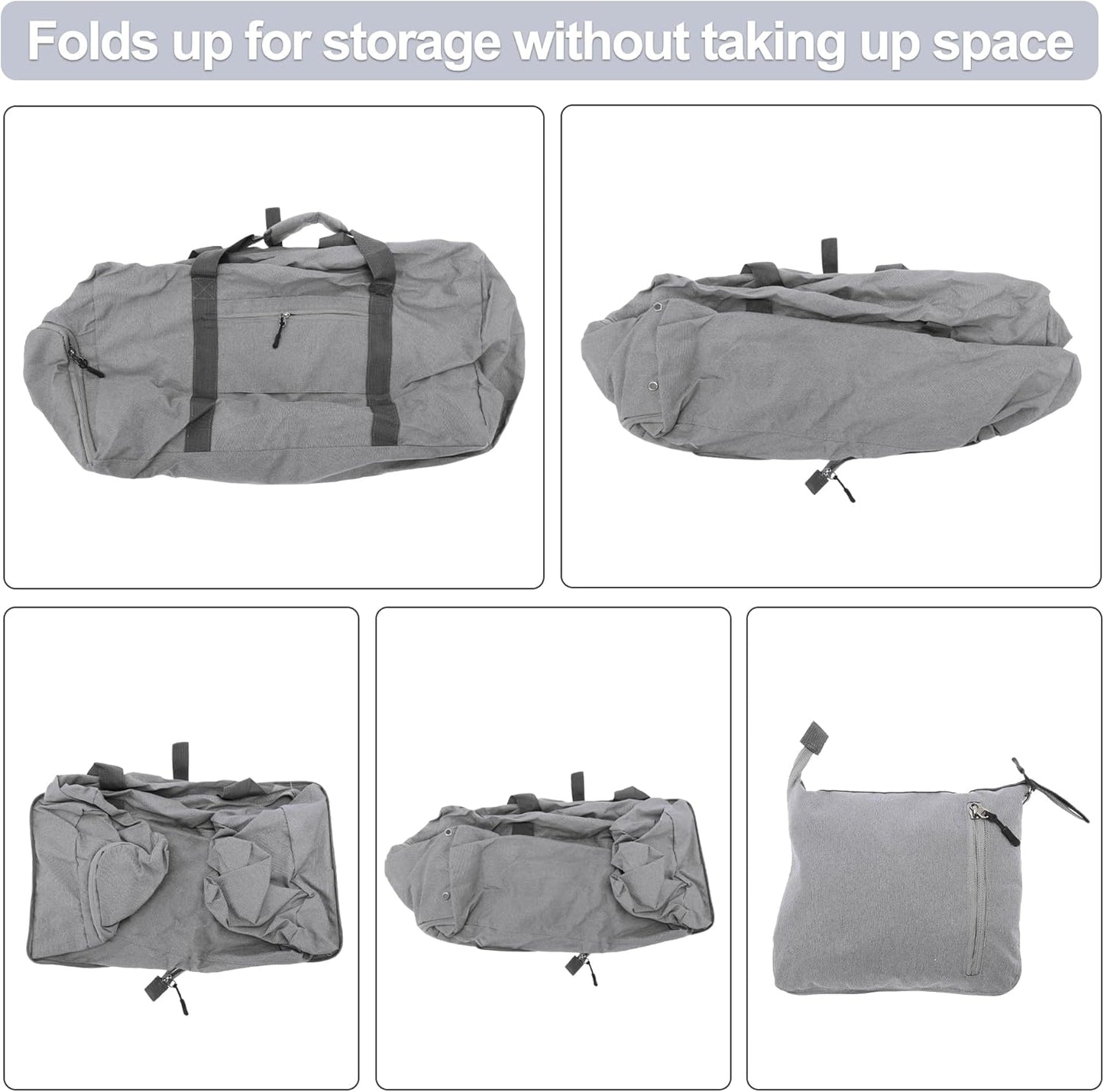 Duffle Bag for Travel, Women's Travel Duffel Bag, with Fixed Luggage Strap, Travel Duffle Bags, Shoe Compartment and Wet Pocket Design, Gray