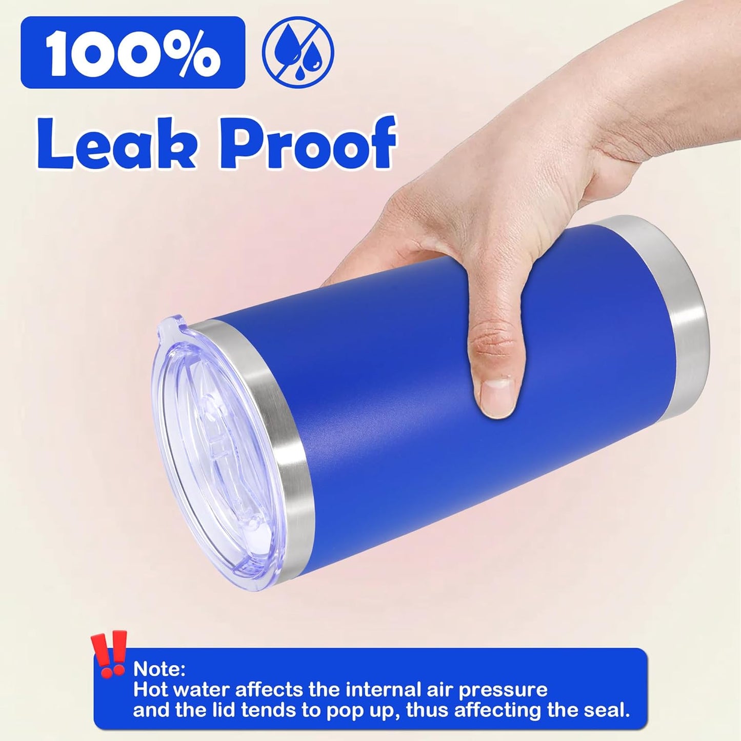 20oz Tumbler Stainless Steel Tumbler Cup with Lid Vacuum Insulated Double Wall Travel Mug, Durable Powder Coated Travel Coffee Tumbler Mug for Hot & Cold Drinks, Dark Blue,4 Pack