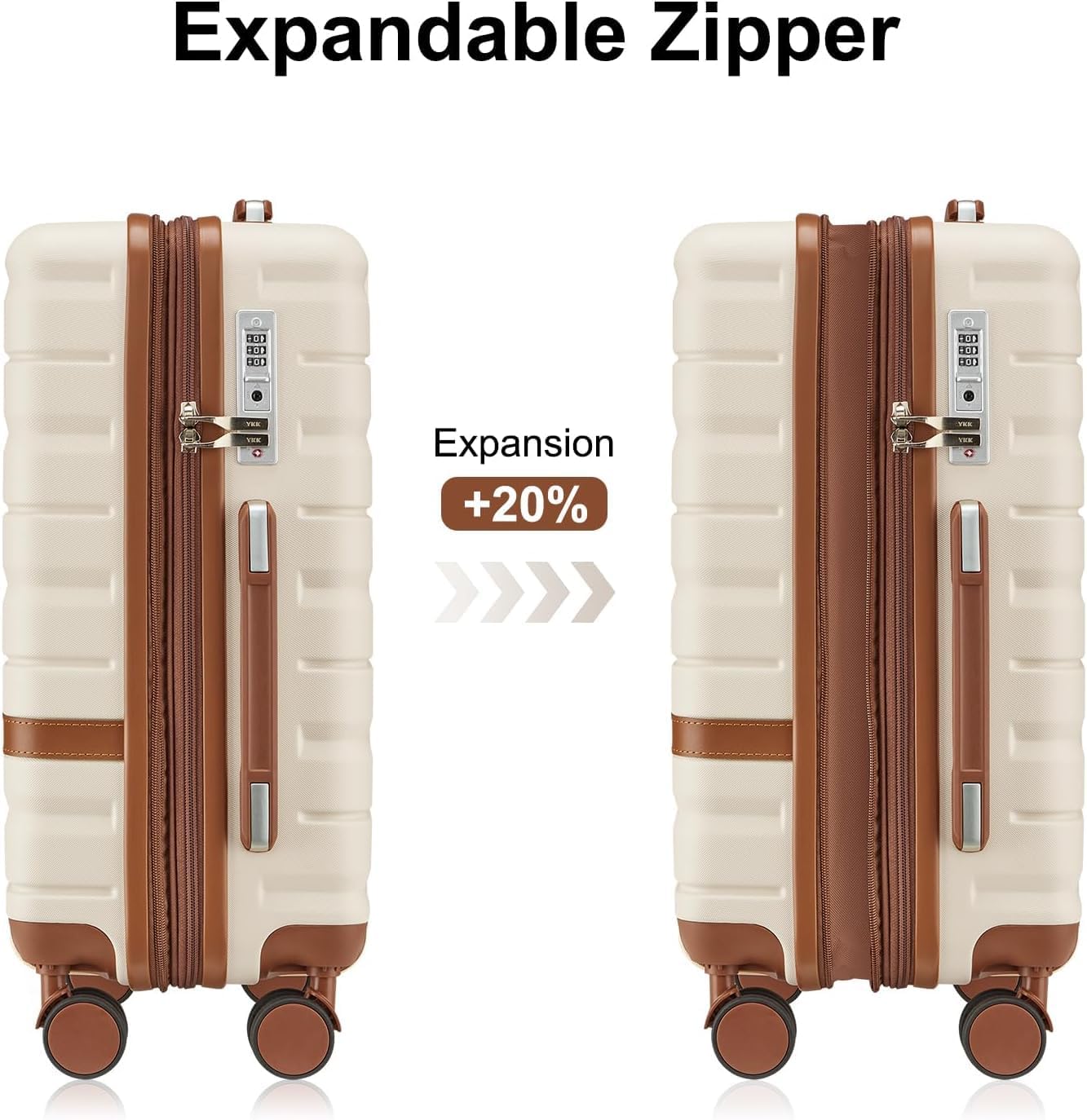 Luggage Sets 4 Piece with TSA Lock Hardside PC+ABS Carry On expandable Suitcase with Spinner Wheels Lightweight Rolling Travel Luggage Sets with YKK Zippers (Purple, 4 Piece Sets(14/20/DB/TB))