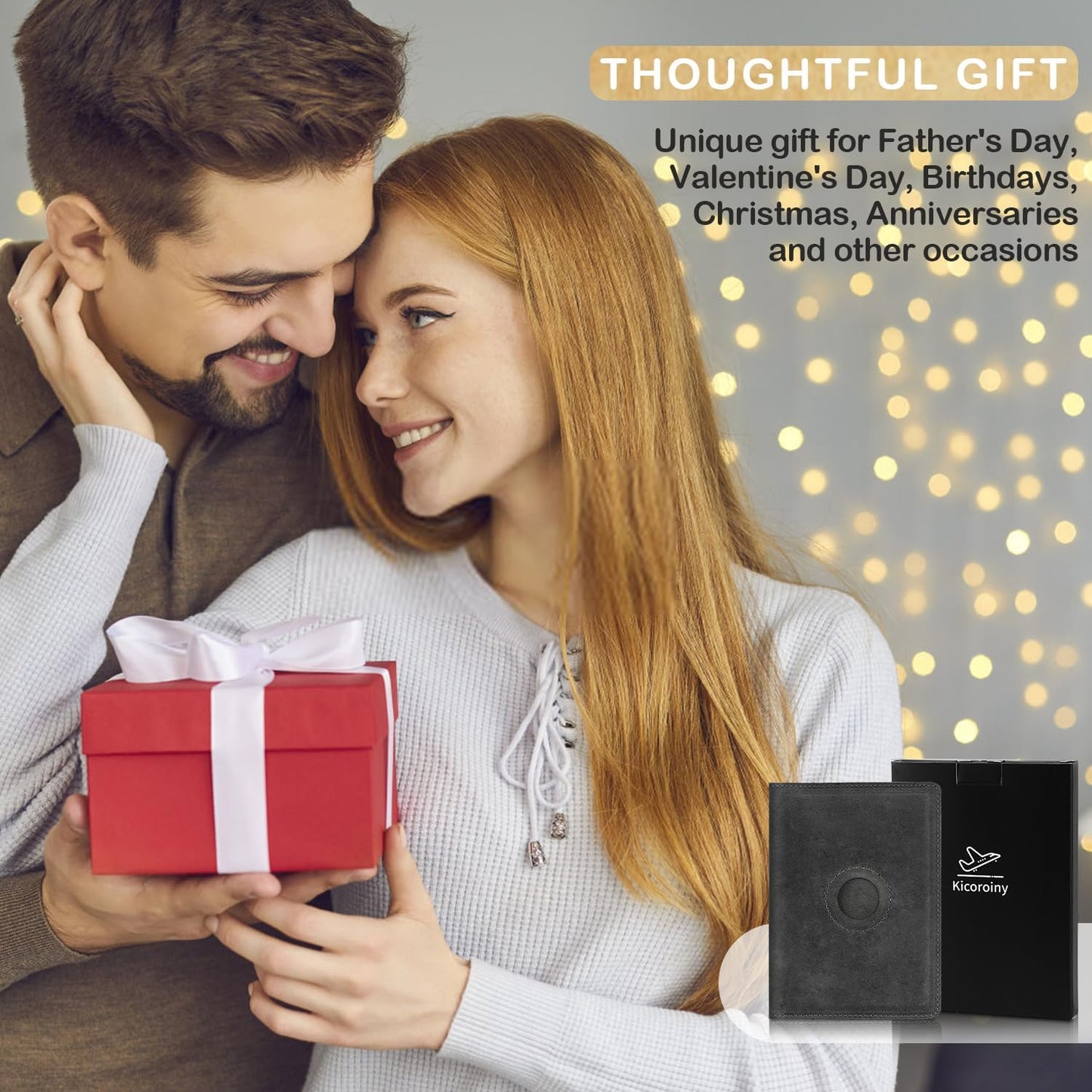 Airtag Passport Holder for Men and Women Travel, Real Leather Passport Wallet, Handmade Passport Cover Case with Airtag Slot, Travel Must Haves Essentials Accessories Birthday Gifts(Crazy Horse, Gray)