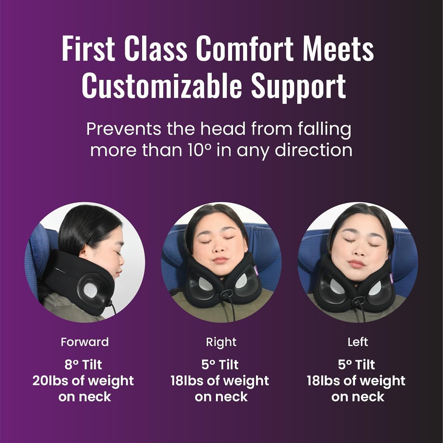 Cabeau Travel Pillow for Long Flights – Evolution X - Memory Foam Neck Support - Comfort On-The-Go for Airplane, Train, and Car (Sapphire)