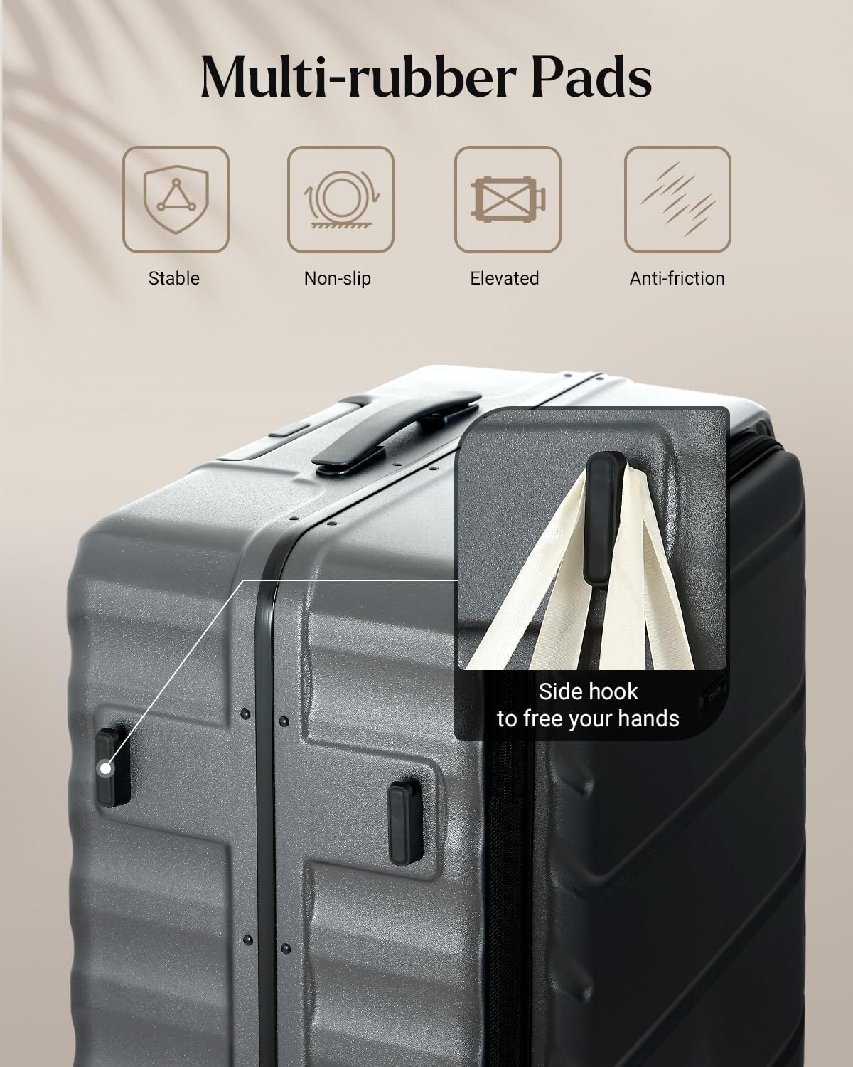 Luggage Sets 2 Pieces, 20/28 Inch PC Hardshell Suitcase with Spinner Wheels, 20 Inch Expandable Clamshell Carry On Luggage and 28 Inch Aluminum Frame Top Opening Checked Luggage (Grey)