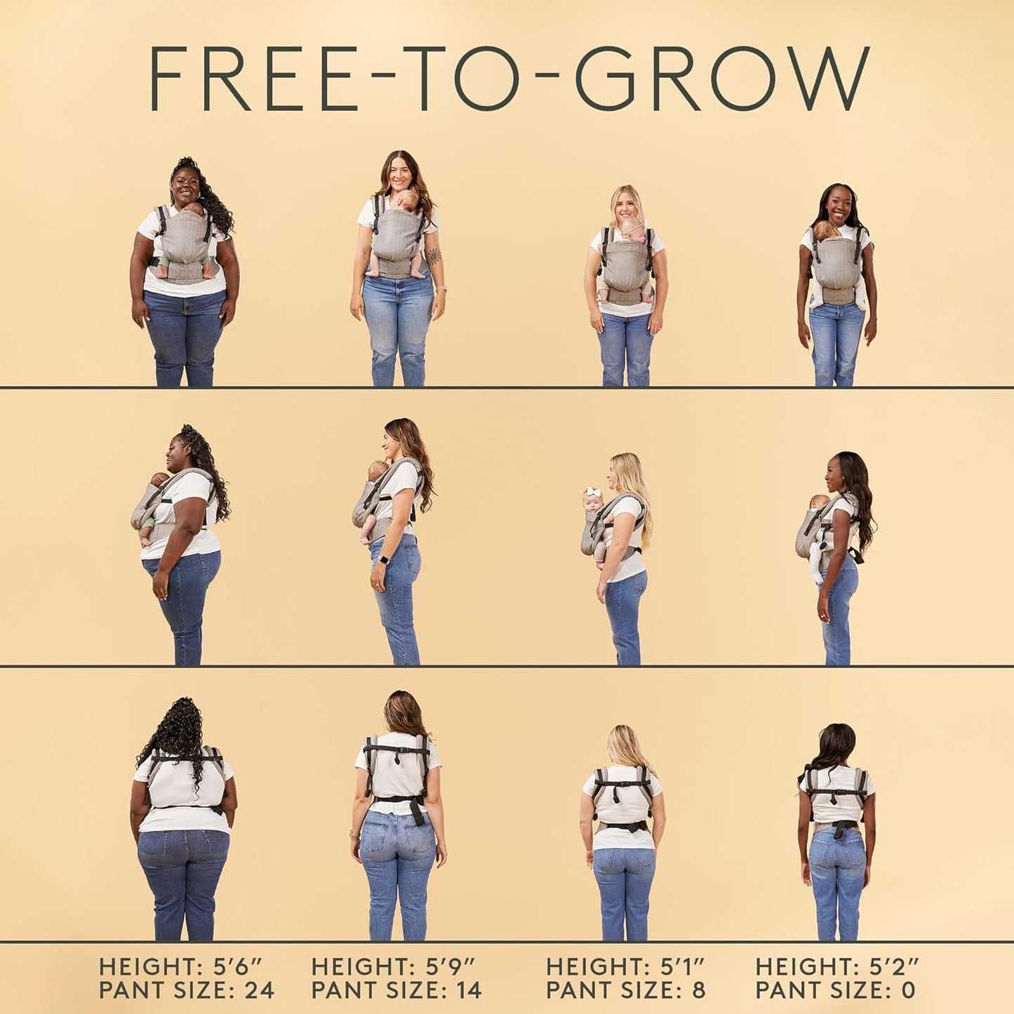 Baby Tula Breathable Mesh Explore Panel Free-to-Grow Baby Carrier - Adjustable, Newborn to Toddler Carrier - Ergonomic Fit for 7lbs to 45lbs - 3 Position Carrying Options - Beyond (Steel Blue/Dash)