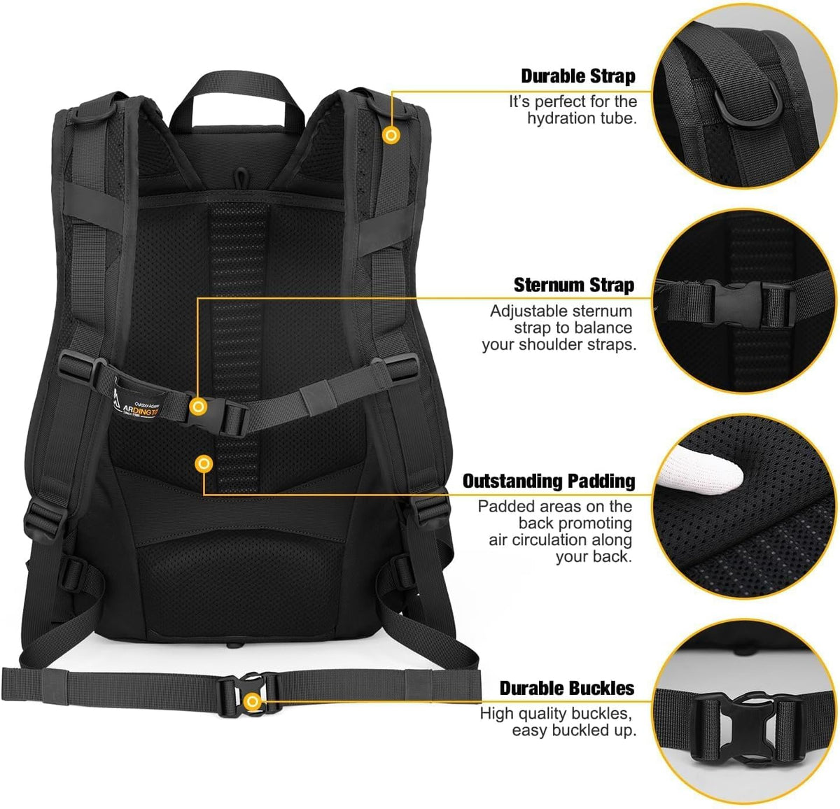 Mardingtop Tactical Military Backpack for Men,25L Molle Backpack, Cordura Backpack for Hiking,Camping
