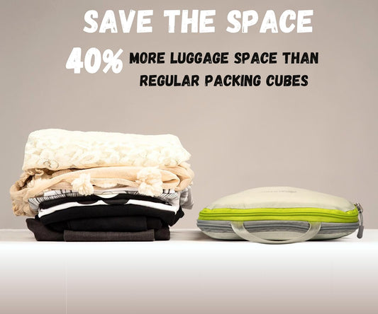 6 Set/3 Set Ultralight Compression Packing Cubes, Suitcase and Backpack Travel Organizer Bags