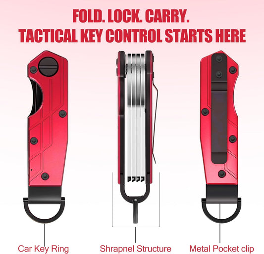 Key Organizer for Men Compact Key Holder Minimalist Key Case Metal Key Chain Key Holder for Keychain Secures 2-5 Keys