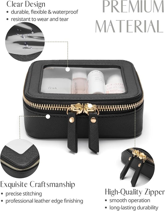 Popvibe Clear Makeup Bag Travel Cosmetic Case Transparent Toiletry Bag - Image 2