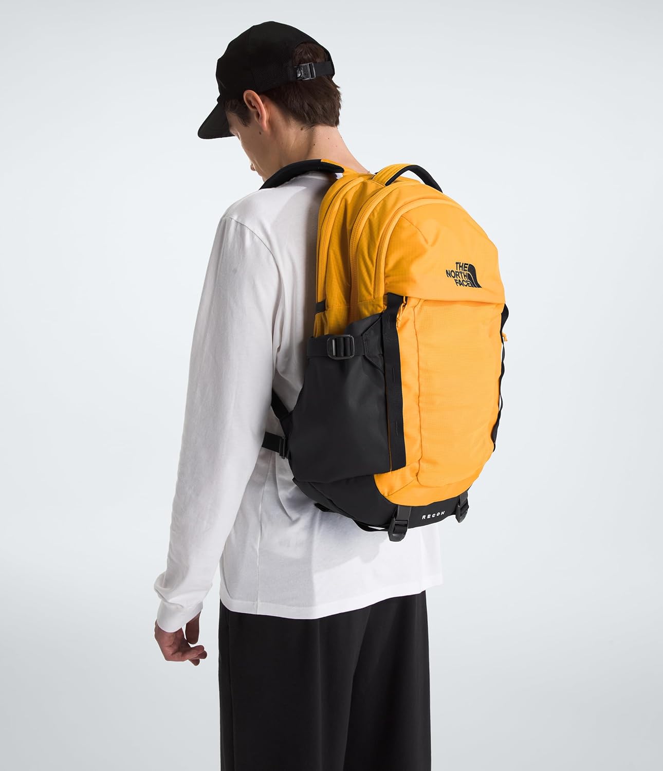 The North Face Recon Everyday Laptop Backpack - PFAS Free, Summit Gold/TNF Black, One Size