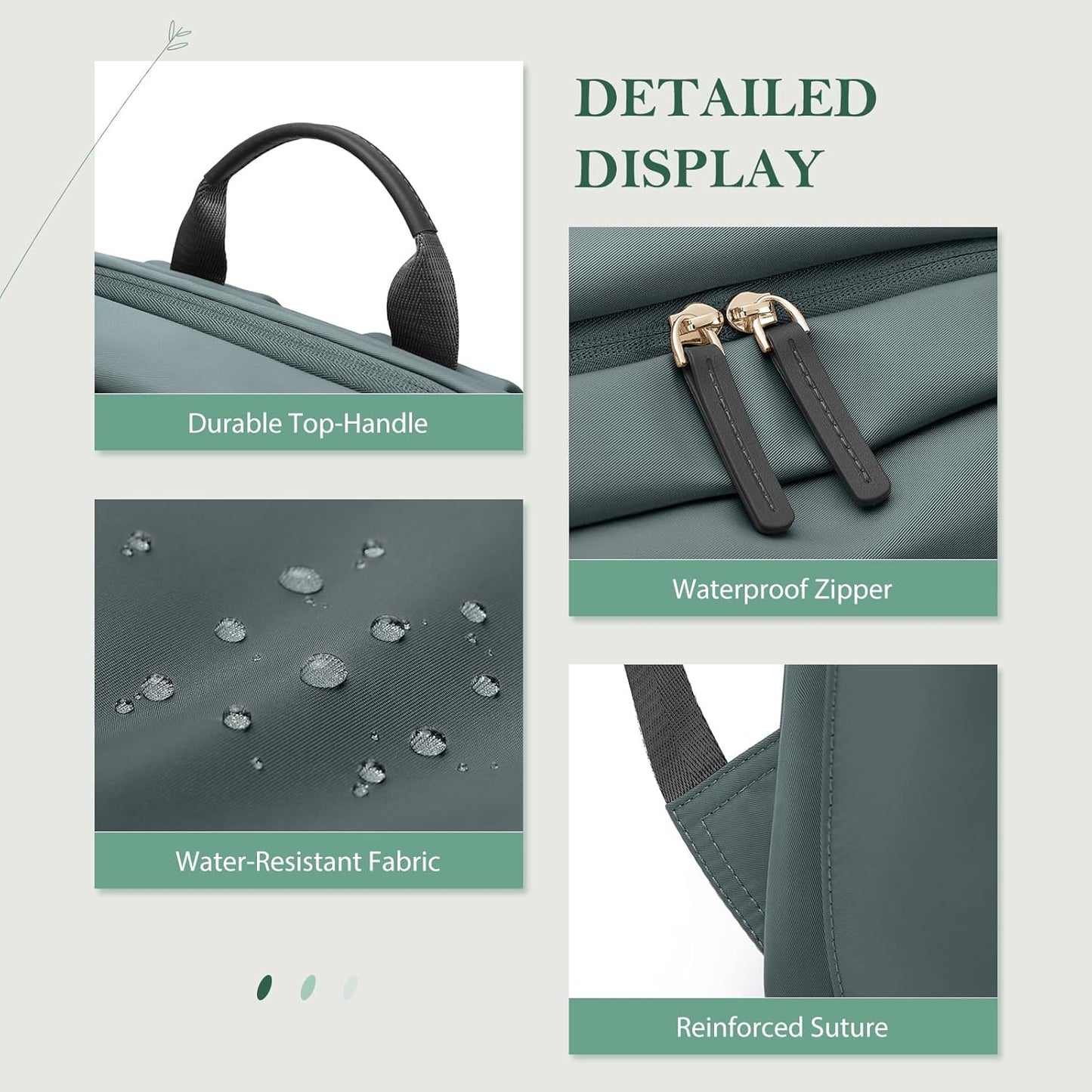 Travel Backpack for Women Personal Carry On Bag Business Weekender Hiking Multilayer Laptop Bag,16 Inch,DarkGreen